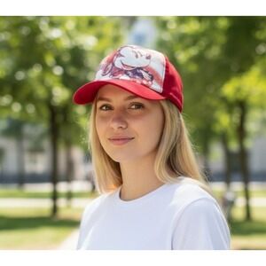 Minnie Mouse American Flag Disney Store Ball Cap Hat Adjustable Baseball Women's